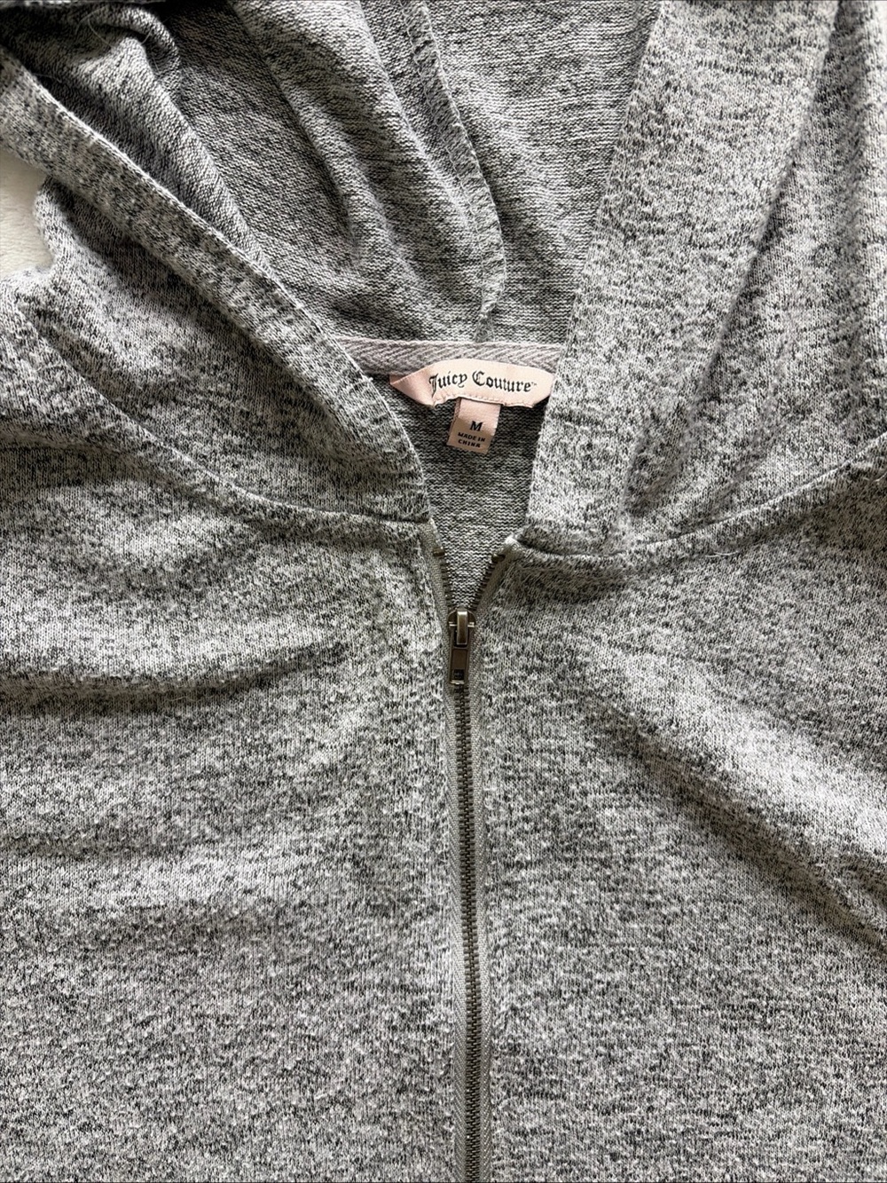 Juicy Couture Heather Gray Zip Hoodie